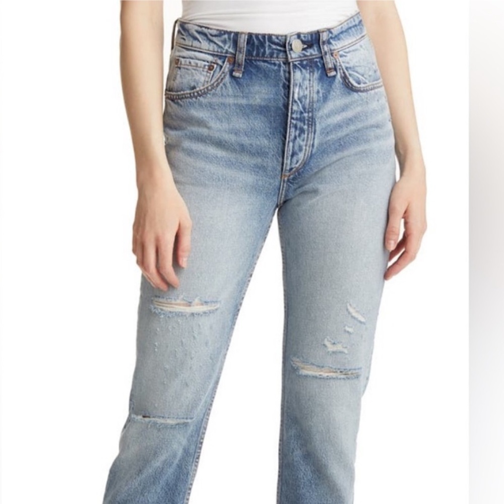Rag & Bone Blue high rise ankle jeans